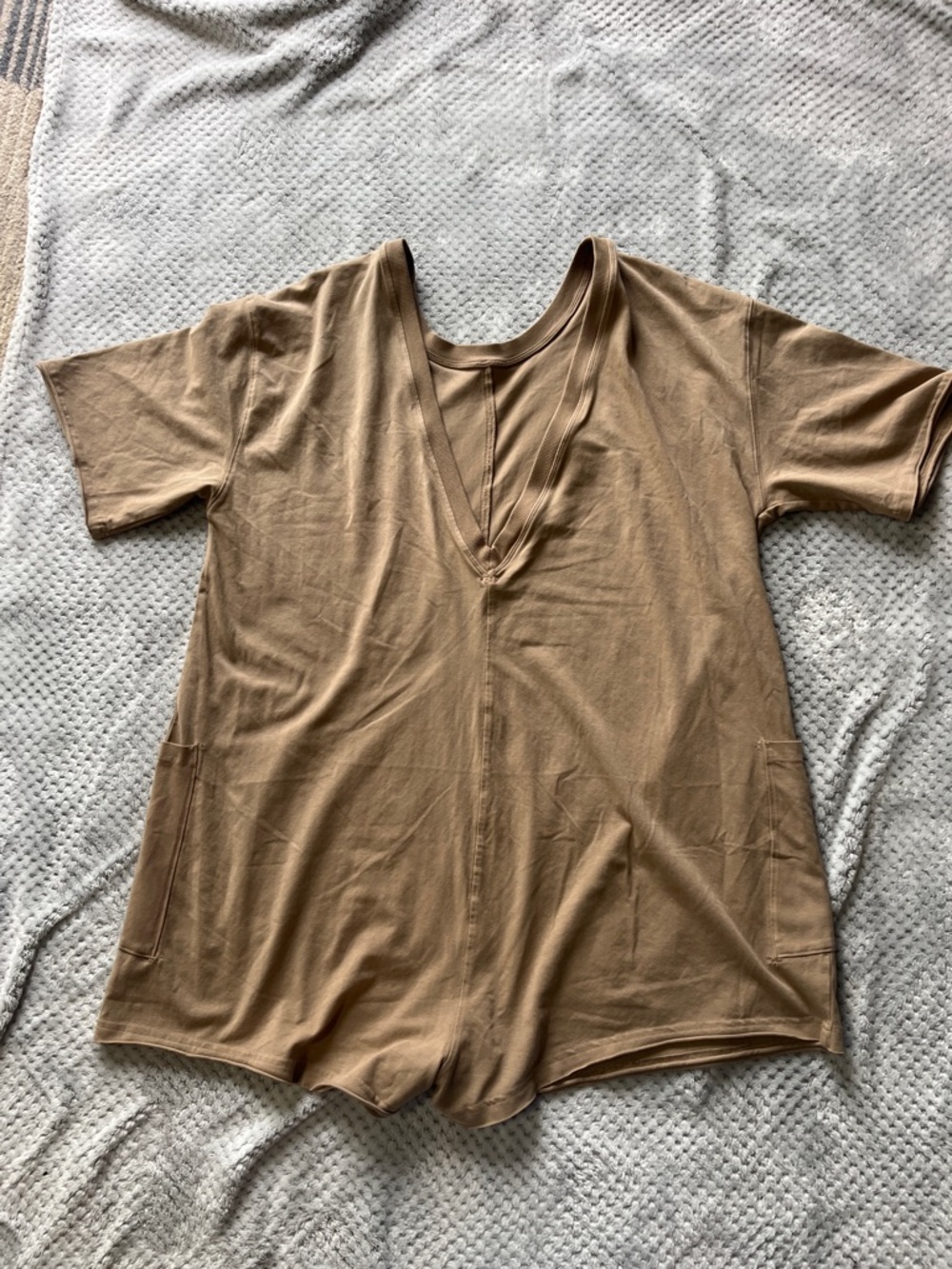 FP Movement by Free People Light Brown Short Sleeve Romper - Picture 7 of 8
